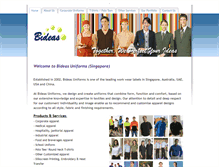 Tablet Screenshot of bideasuniforms.com